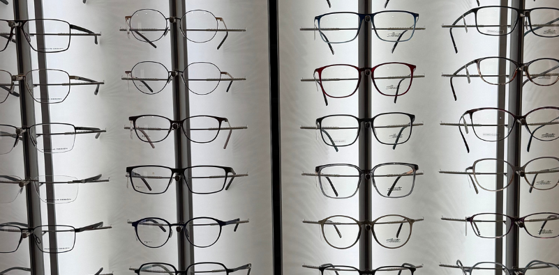 Eyewear collection at an Ealing opticians practice